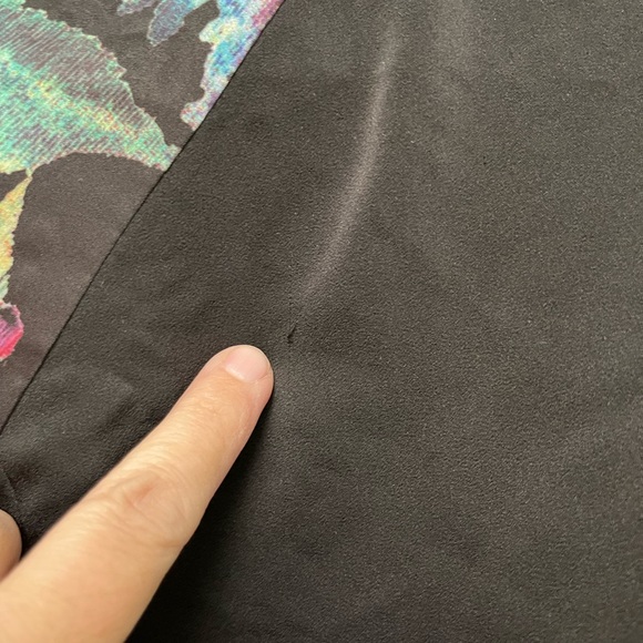 Mural Floral Bomber Jacket, Black Sz M - Picture 7 of 7